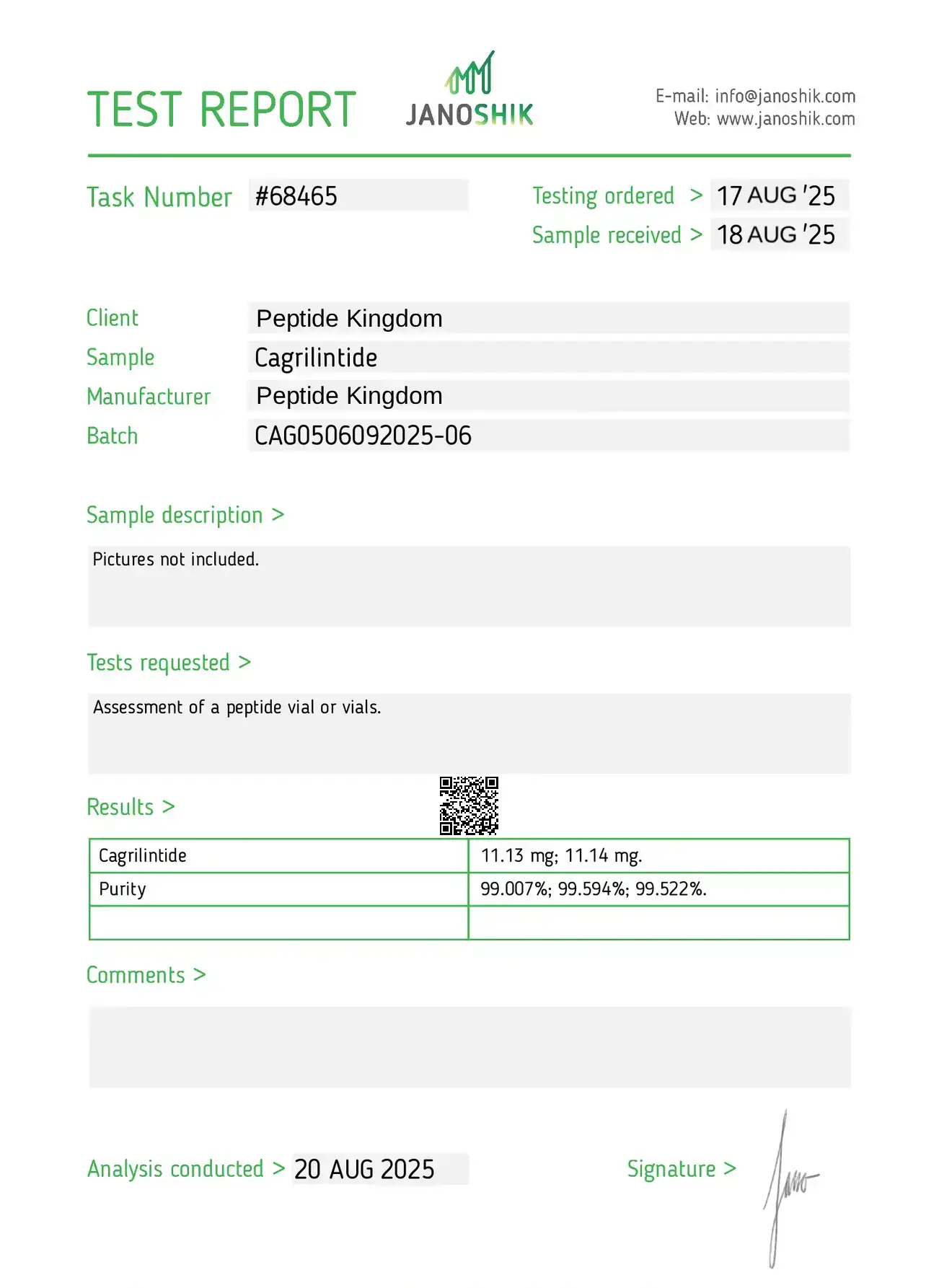 Cagrilintide 10mg coa