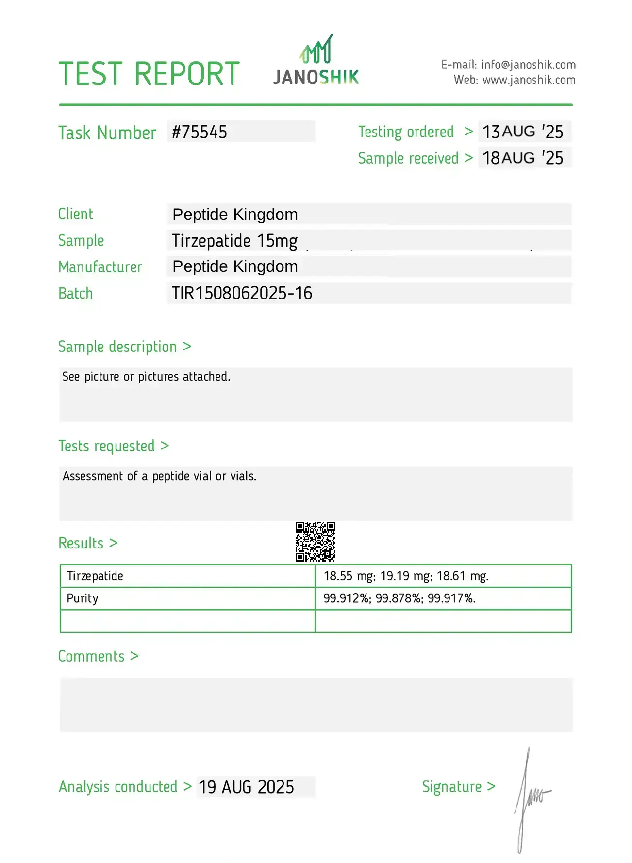 Tirzepatide 15mg coa