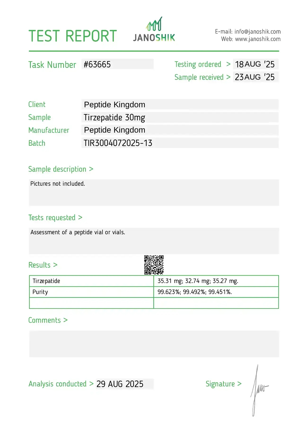 Tirzepatide 30mg coa