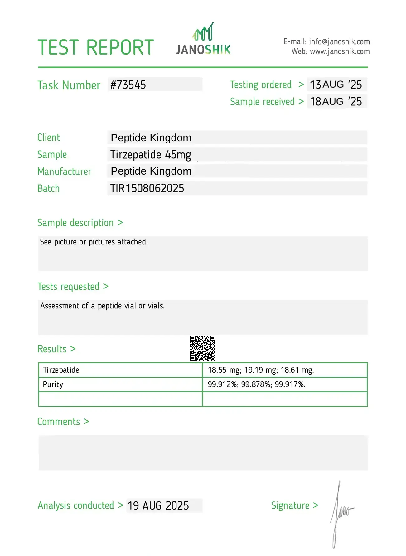 Tirzepatide 45mg coa