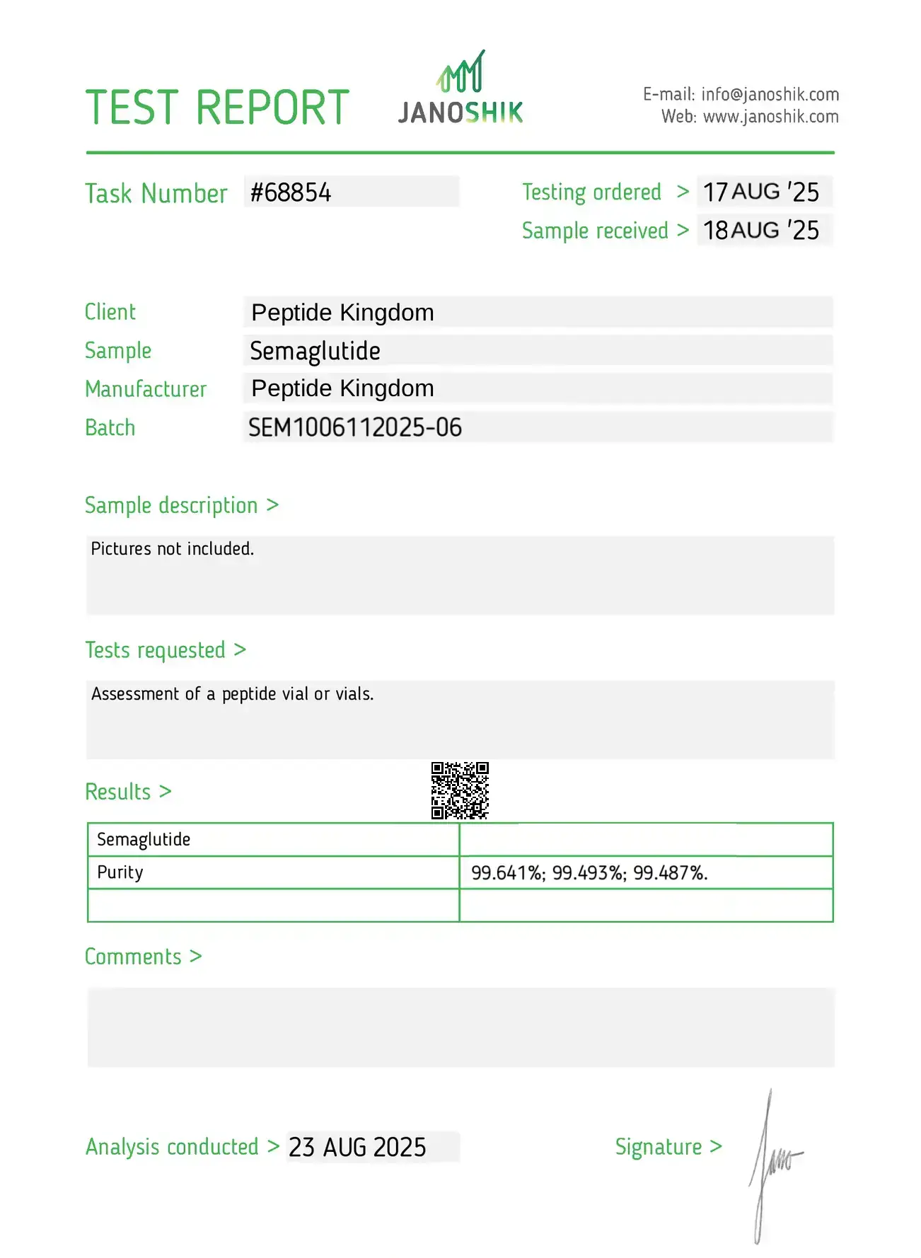 semaglutide 2 15 20 30mg coa